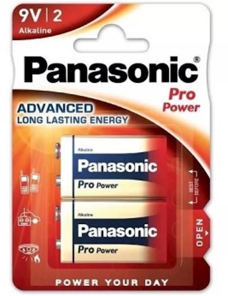 Bateria Panasonic 9V 6LR61 Alkaik/2BL/36 PRO POWER