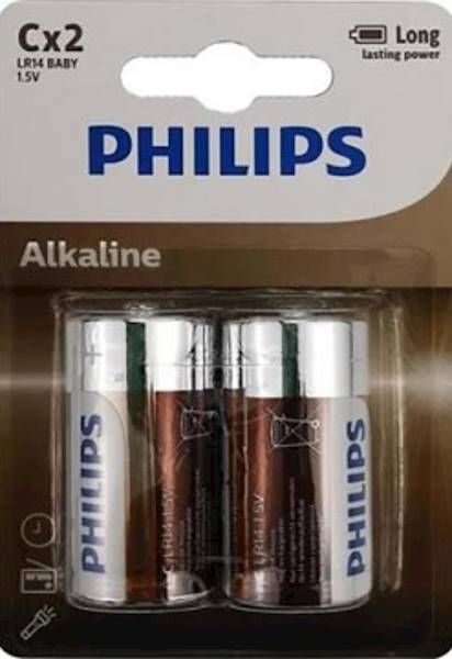 Bateria Philips R14L/2BL ALKAICZNA LONG/SZARA