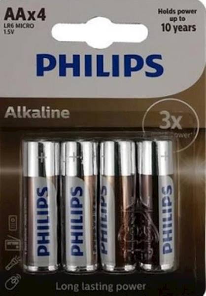 Bateria Philips R6L/4BL ALKAICZNA LONG/SZARA/48