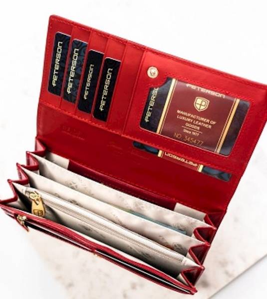 Portfel Damski PETERSON SKORZANY 5686 RED