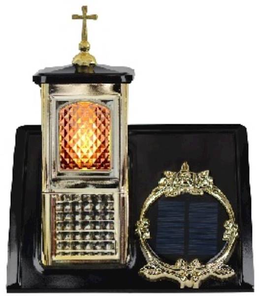 ZNICZ SOLAR KAPLICZKA NA PODSTAWIE KĄTOWEJ SREB/P4