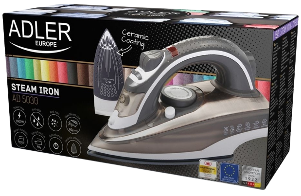 ADLER ŻELAZKO AD-5030 3000W ceramiczne