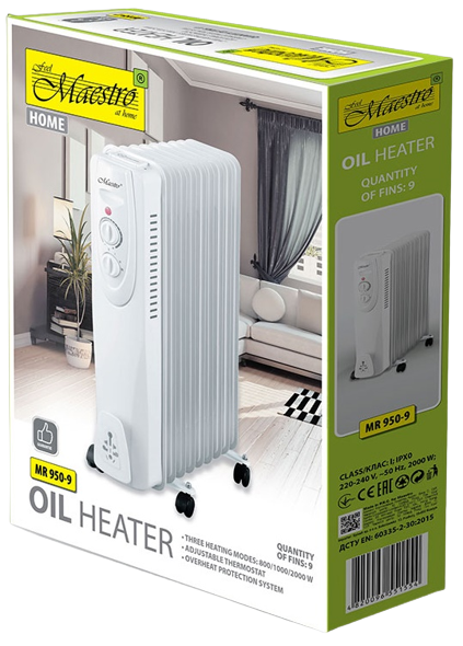 MAESTRO GRZEJNIK OLEJOWY MR-950-9 2000W *wyprzedaż*
