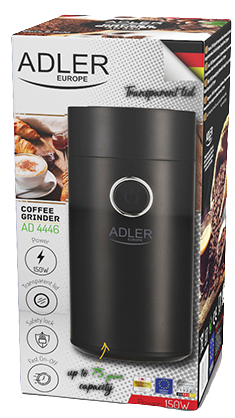 ADLER MŁYNEK DO KAWY AD-4446bs czarno-srebrny