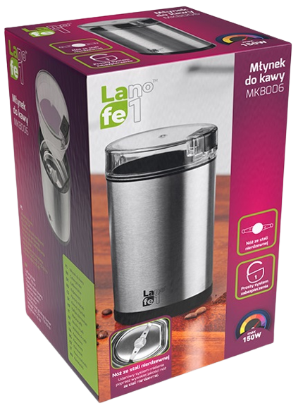 LAFE MŁYNEK DO KAWY MKB-006 INOX