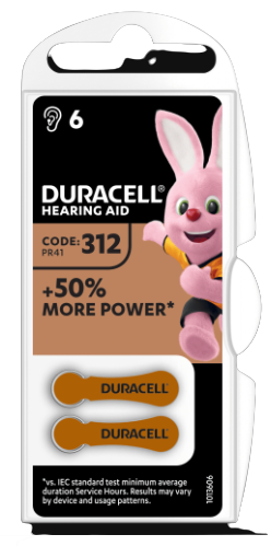DURACELL BATERIA DA-312 / 6 sztuk (VAT 8%)