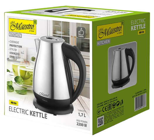 MAESTRO CZAJNIK MR-036 1,7L 2200W INOX