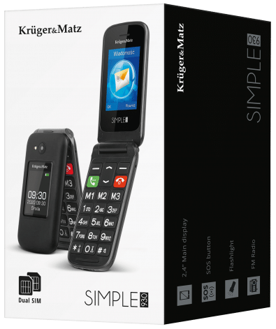 KRUGER&MATZ TELEFON KM-0930 SIMPLE dla seniora
