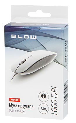 BLOW MYSZ OPTYCZNA MP-30 USB biała