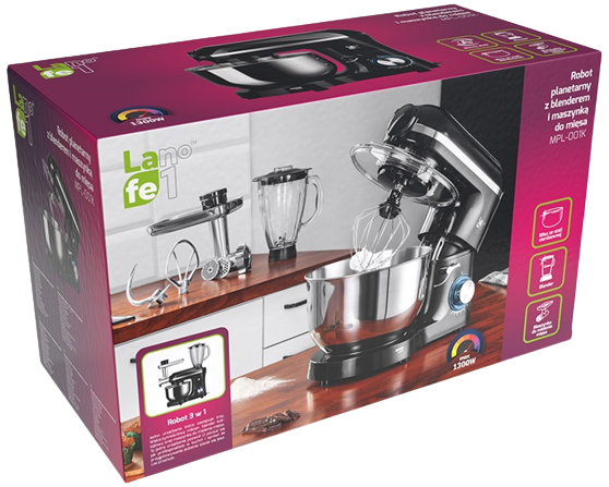 LAFE ROBOT PLANETARNY MPL-001K 1300W + MASZYNKA DO MIĘSA