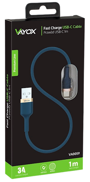 VAYOX KABEL USB-Typ C 1m VA-0059 PREMIUM