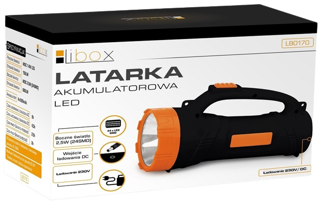 LIBOX LATARKA LB-0170 LED akumulator 1,4/2,5W