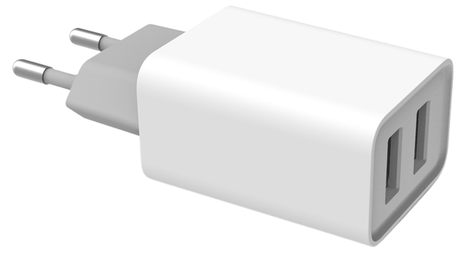 VAYOX ŁAD.SIEC.2x USB-typ C VA-0052C 5V 2,1A 1m