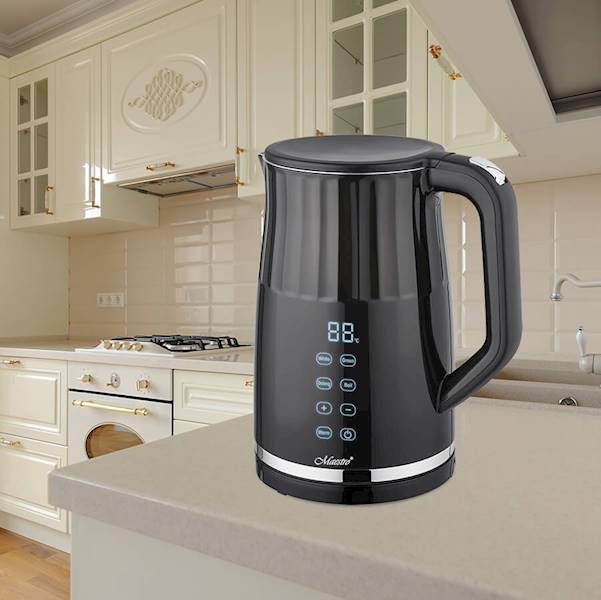 MAESTRO CZAJNIK MR-039 1,7L 2200W INOX, wyświetlacz, sterowanie
