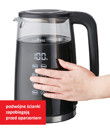 MAESTRO CZAJNIK MR-049 1,7L 2200W szklany wyś.ster