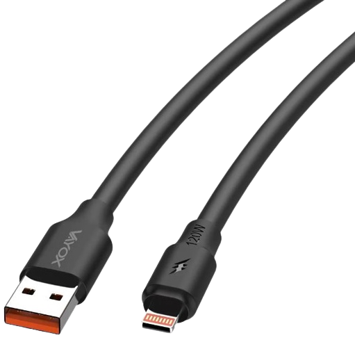 VAYOX KABEL USB-IPHONE 1M VA-0120 120W 3A czarny