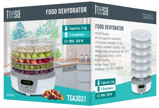 TEESA SUSZARKA DO GRZYBÓW TSA-3031 250W z LCD
