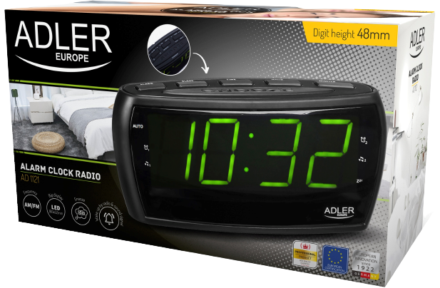 ADLER RADIOBUDZIK AD-1121 duży wyświetlacz