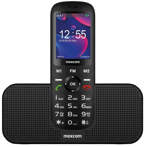MAXCOM TELEFON GSM MM-740 dual SIM, radio, baza