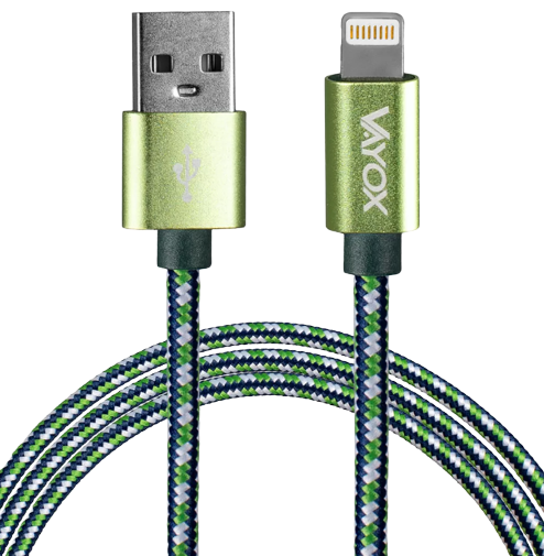 VAYOX KABEL USB-IPHONE 1,5M VA-0147 zielony