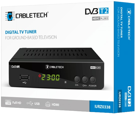 CABLETECH TUNER DEKODER DVB-T2 URZ-0338A