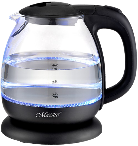 MAESTRO CZAJNIK MR-055 1L 1100W szklany, czarny
