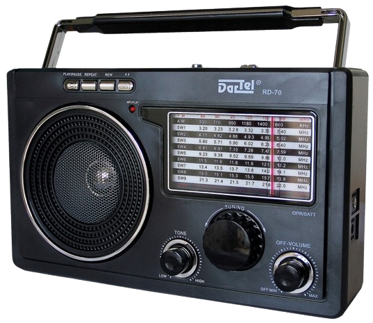 DARTEL RADIO RD-70 USB, MP3, SD ciemny brąz