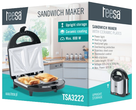 TEESA OPIEKACZ TSA-3222 800W ceramiczny
