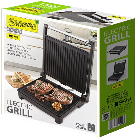 MAESTRO GRILL ELEKTRYCZNY MR-718 2000W kontaktowy