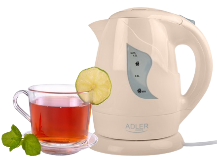 ADLER CZAJNIK AD-08 1L 850W beżowy