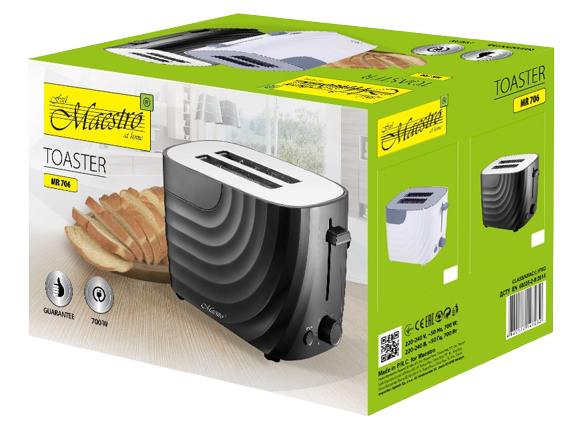 MAESTRO TOSTER MR-706 700W, biały