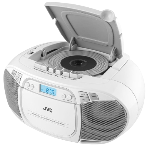 JVC BOOMBOX RC-E451W BLUETOOTH, MP3, USB, kaseta