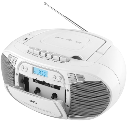 JVC BOOMBOX RC-E451W BLUETOOTH, MP3, USB, kaseta