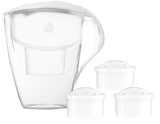 DAFI dzbanek ASTRA 3,0L + 3 UNIMAX biały