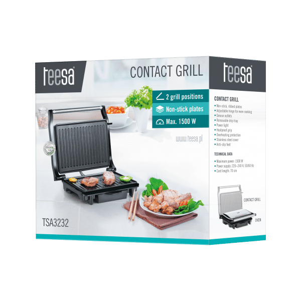 TEESA GRILL ELEKTRYCZNY TSA-3232 1500W kontaktowy