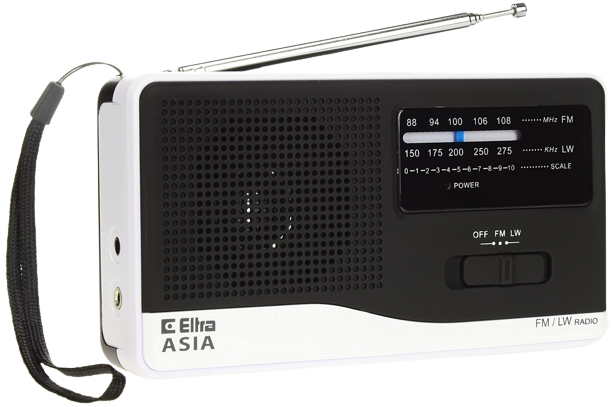 ELTRA RADIO ASIA białe, kieszonkowe