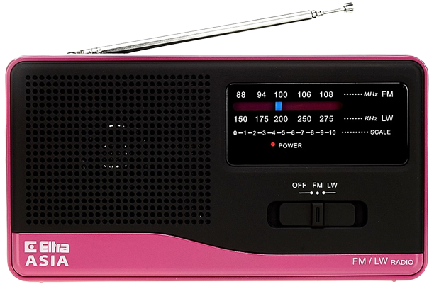 ELTRA RADIO ASIA białe, kieszonkowe