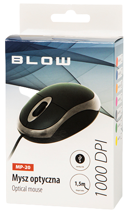 BLOW MYSZ OPTYCZNA MP-20 USB czarno-szara