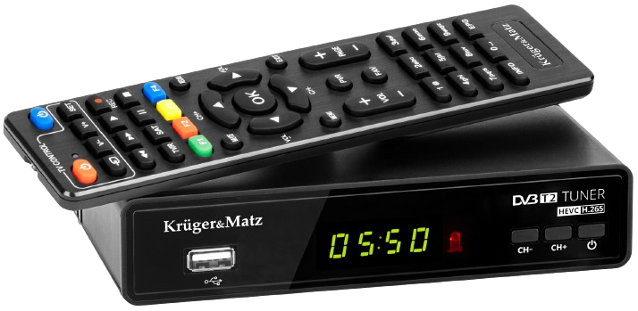 KRUGER&MATZ TUNER DEKODER DVB-T2 H.265 KM-0550A