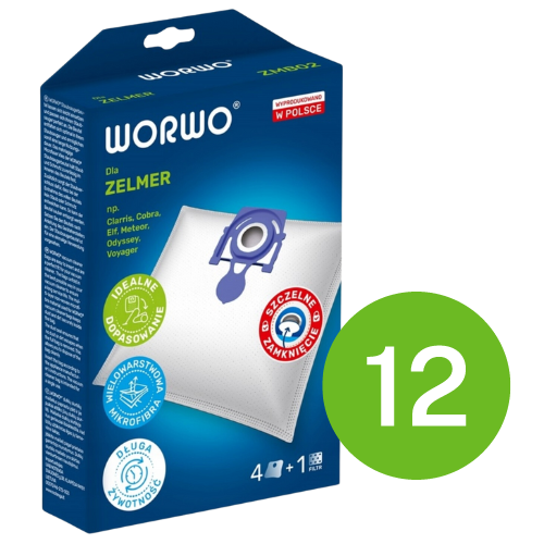 WORWO WORKI ZELMER ZMB-02 niebieski 12 kpl = 48szt