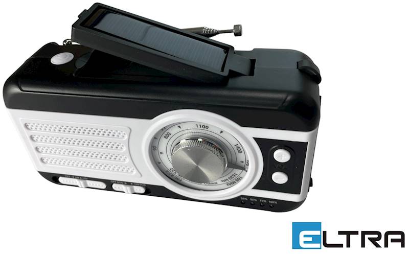 ELTRA RADIO SOLARNE BIWAK latarka, USB, powerbank
