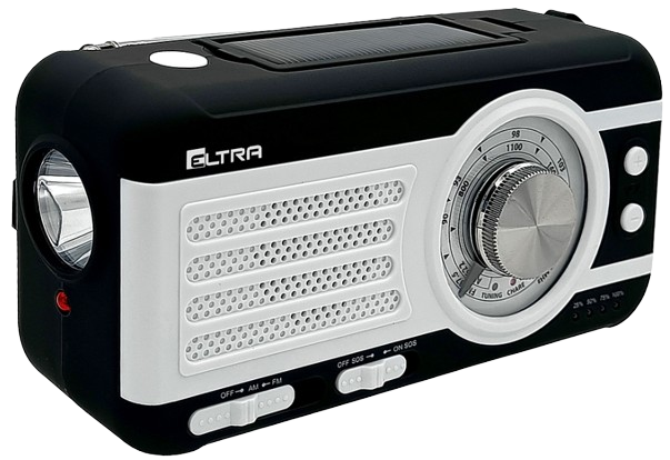 ELTRA RADIO SOLARNE BIWAK latarka, USB, powerbank