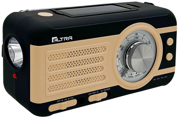 ELTRA RADIO SOLARNE SAHARA latarka, USB, powerbank