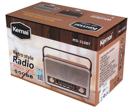 KEMAI RADIO PRZENOŚNE RETRO LX-510BT/BTB USB SD 