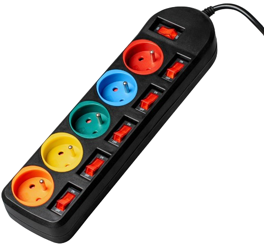VAYOX PRZEDŁUŻACZ VA-0259 5GN 2m czarny/kolor