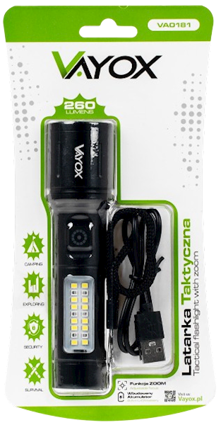 VAYOX LATARKA VA-0181 5W 260lm taktyczna