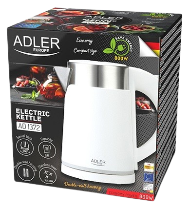 ADLER CZAJNIK AD-1372 W 0,6L 800W biały