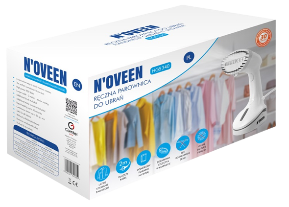 NOVEEN PAROWNICA DO UBRAŃ HGS-340 1100W