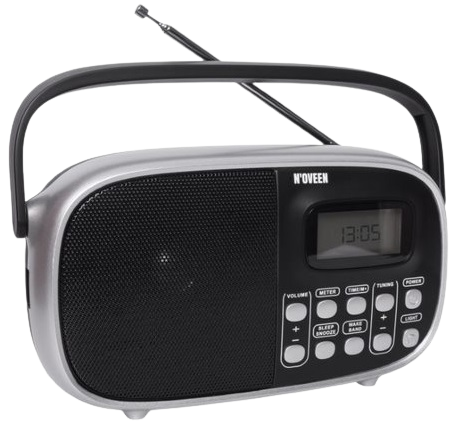 NOVEEN RADIO PR-850 LCD, pamięć, zegar, czarne