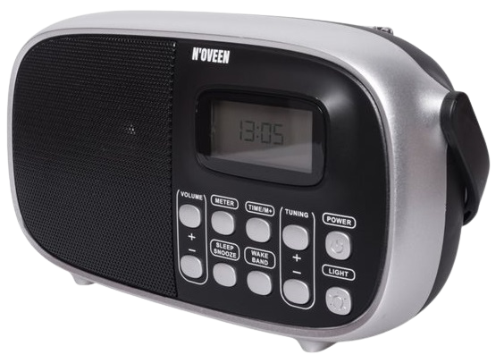 NOVEEN RADIO PR-850 LCD, pamięć, zegar, czarne